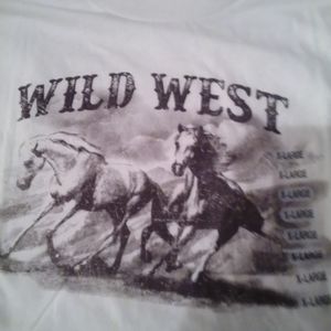 Horses Tshirt Wild West T